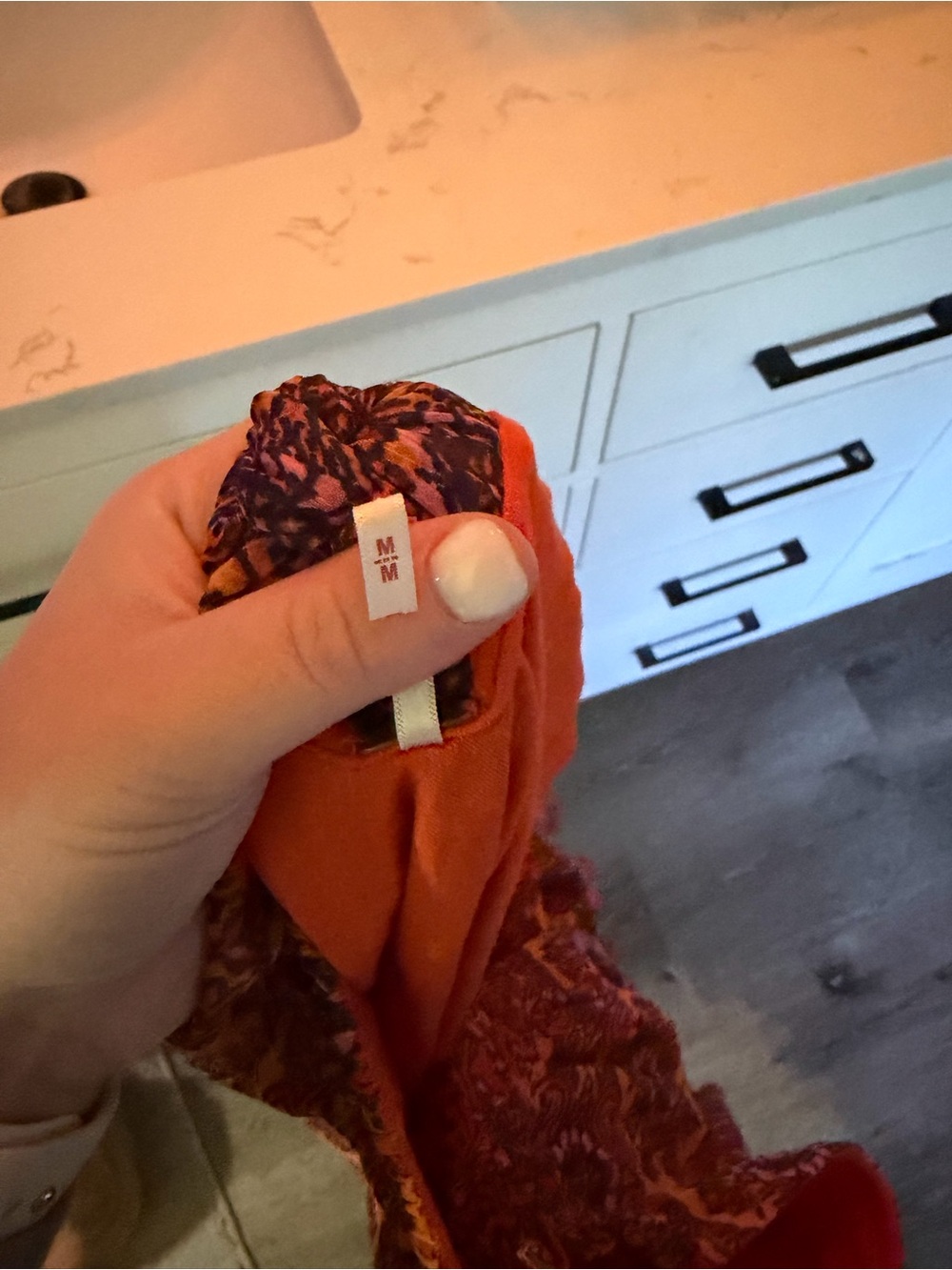 Free people Women’s Orange Floral Boho dress - Picture 3 of 4